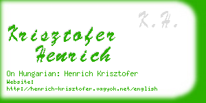 krisztofer henrich business card